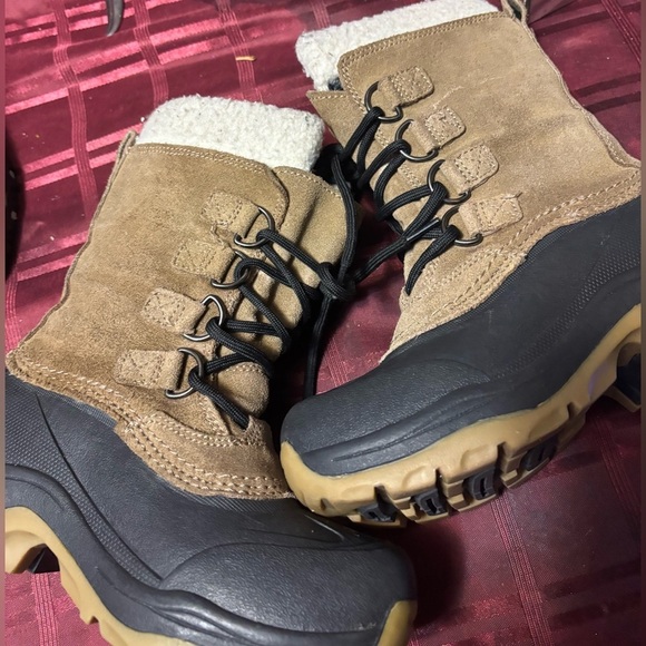 Lands\' End Tan and Black Suede Boots main image 5